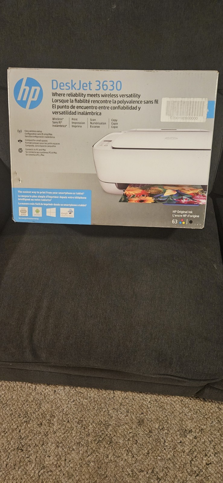 HP DeskJet 3630 All-In-One Inkjet Wireless Printer - Factory Sealed In Box