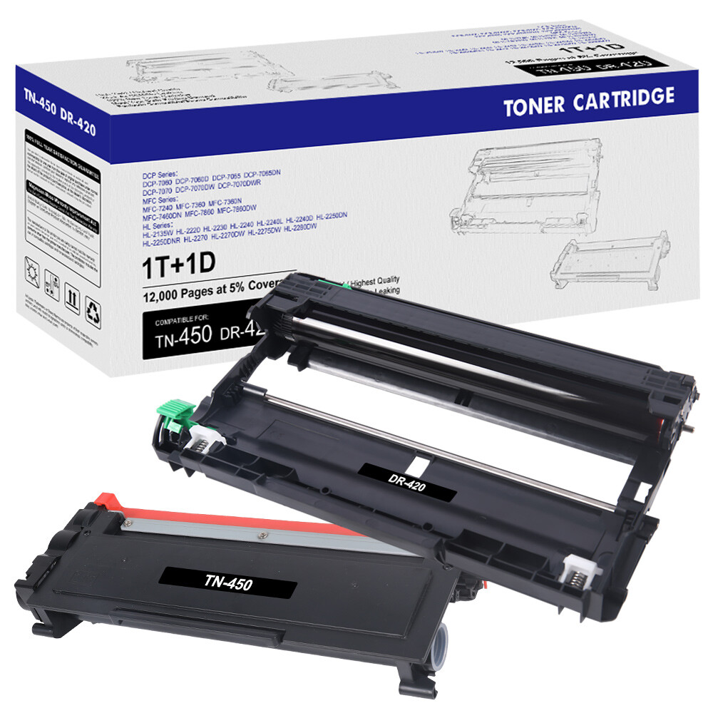 Premium TN450 Toner DR420 Drum For Brother HL-2250DNR HL-2275DW HL-2280DW Lot