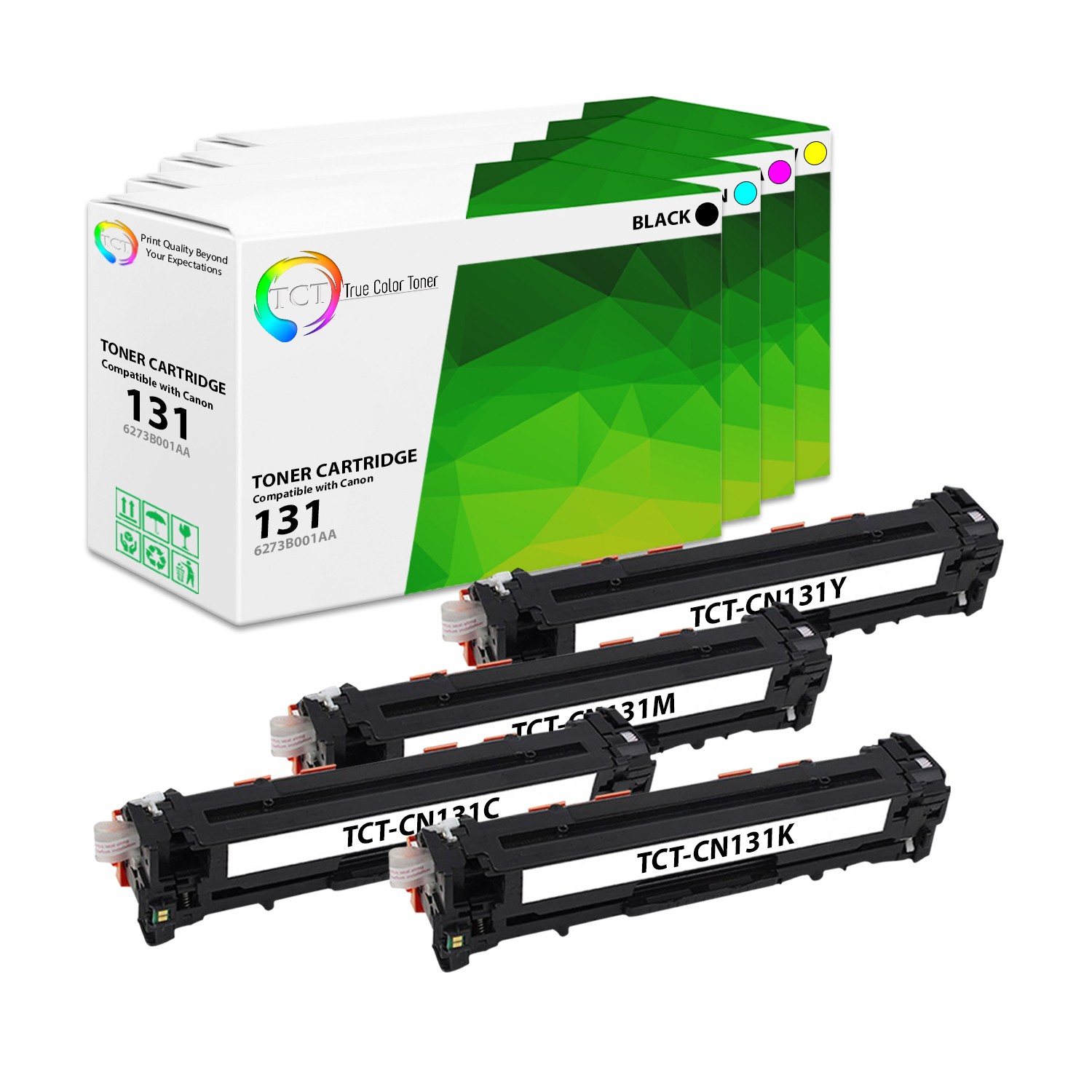 TCT 4PK CRG 131 Color Toner Cartridge Set For Canon Imageclass MF8280 8230 7110