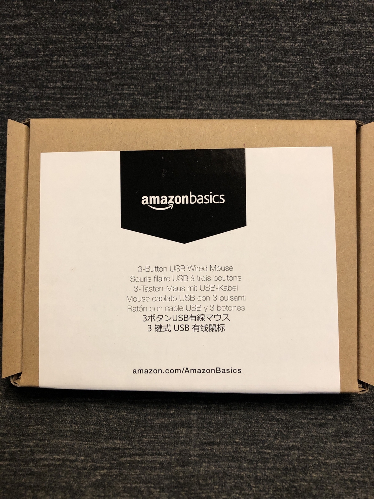 AmazonBasics 3-Button USB Wired Mouse (Black) (BRAND NEW)