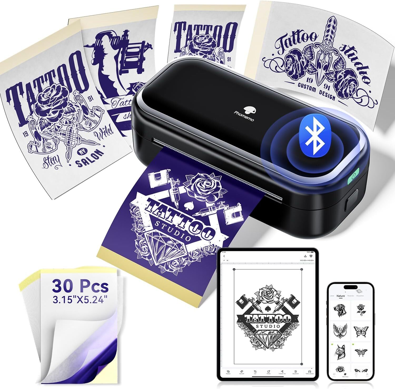 TP31 Tattoo Machine,tattoo stencil printer with 30pcs tattoo transfer paper