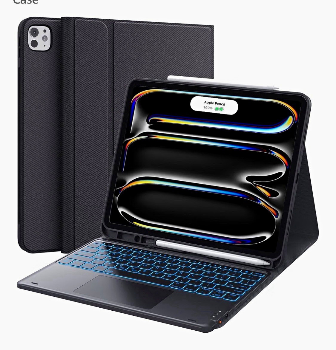 CHESONA Magnetic Backlit Keyboard Folio w/ Touchpad iPad Pro 13 (M4) Black