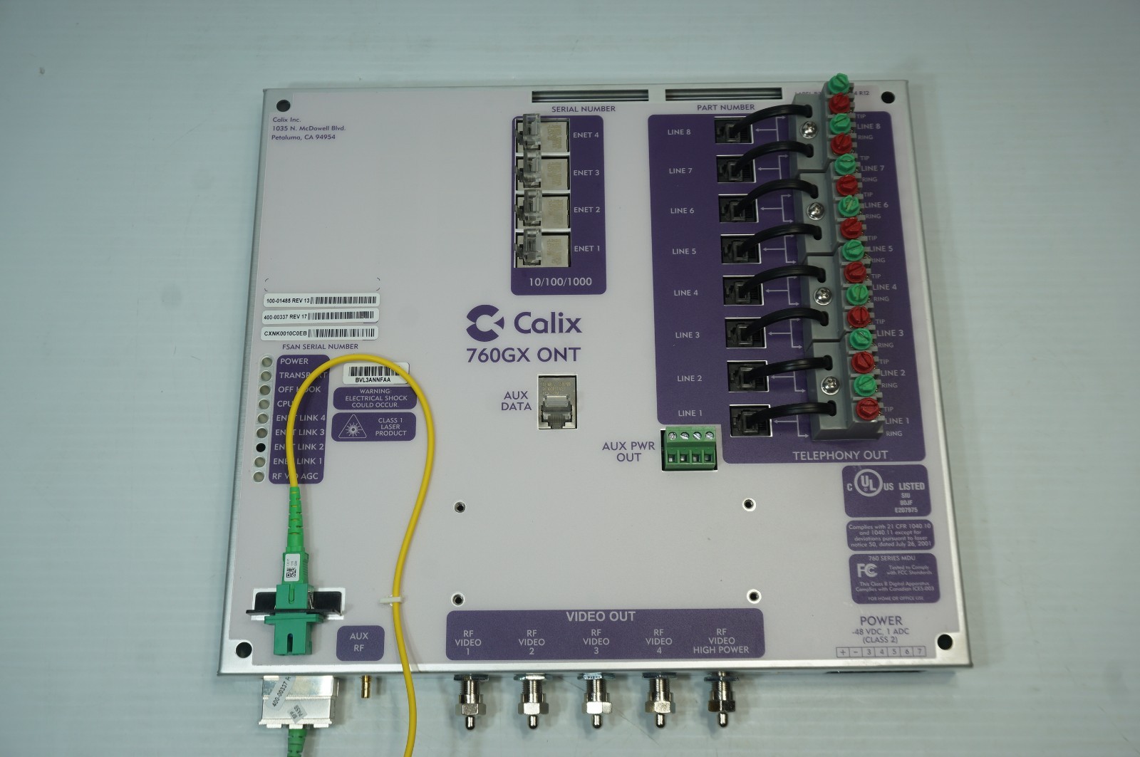CALIX 760GX ONT 100-01485 / 400-00337