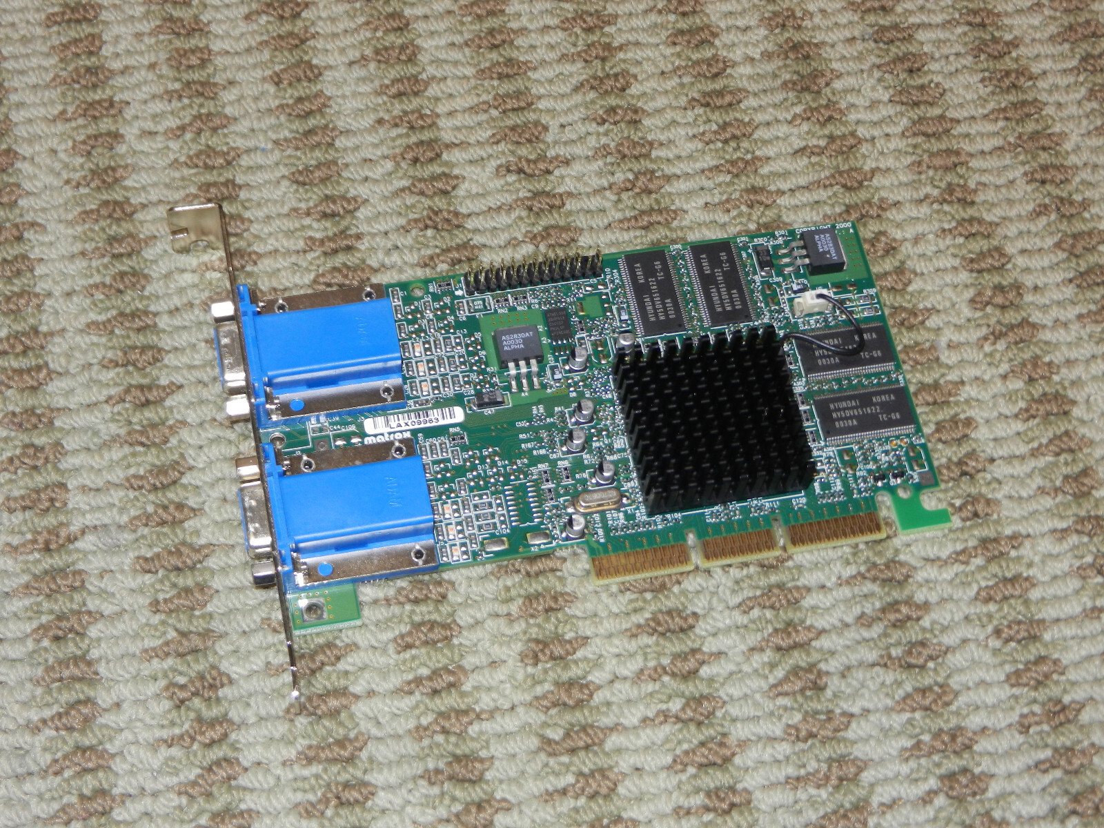 Matrox 975-0201 MGI G45+MDHA32DB AGP Dual VGA Video Graphics Card