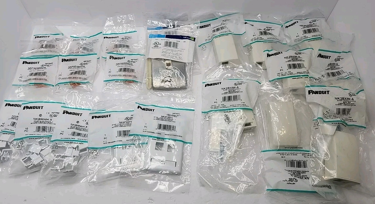 Panduit Netkey Lot | NK2BXIW-A  NKP5E88MOR NK4FWHY NKBMWH-X Mount Punchdown +++
