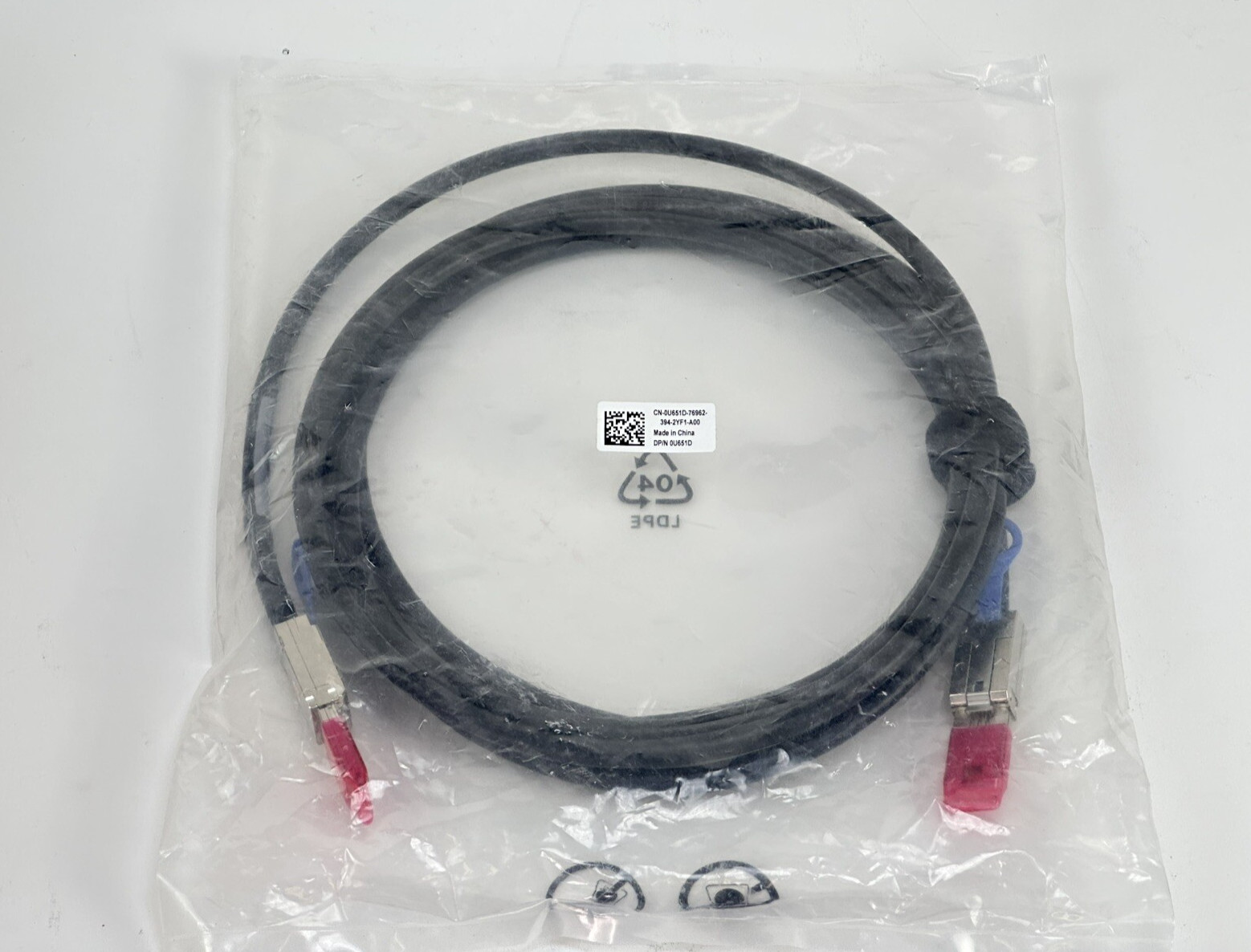 Dell Amphenol 0U651D mini SAS SFF-8088 6Gbps 13ft 4m Cable External Raid