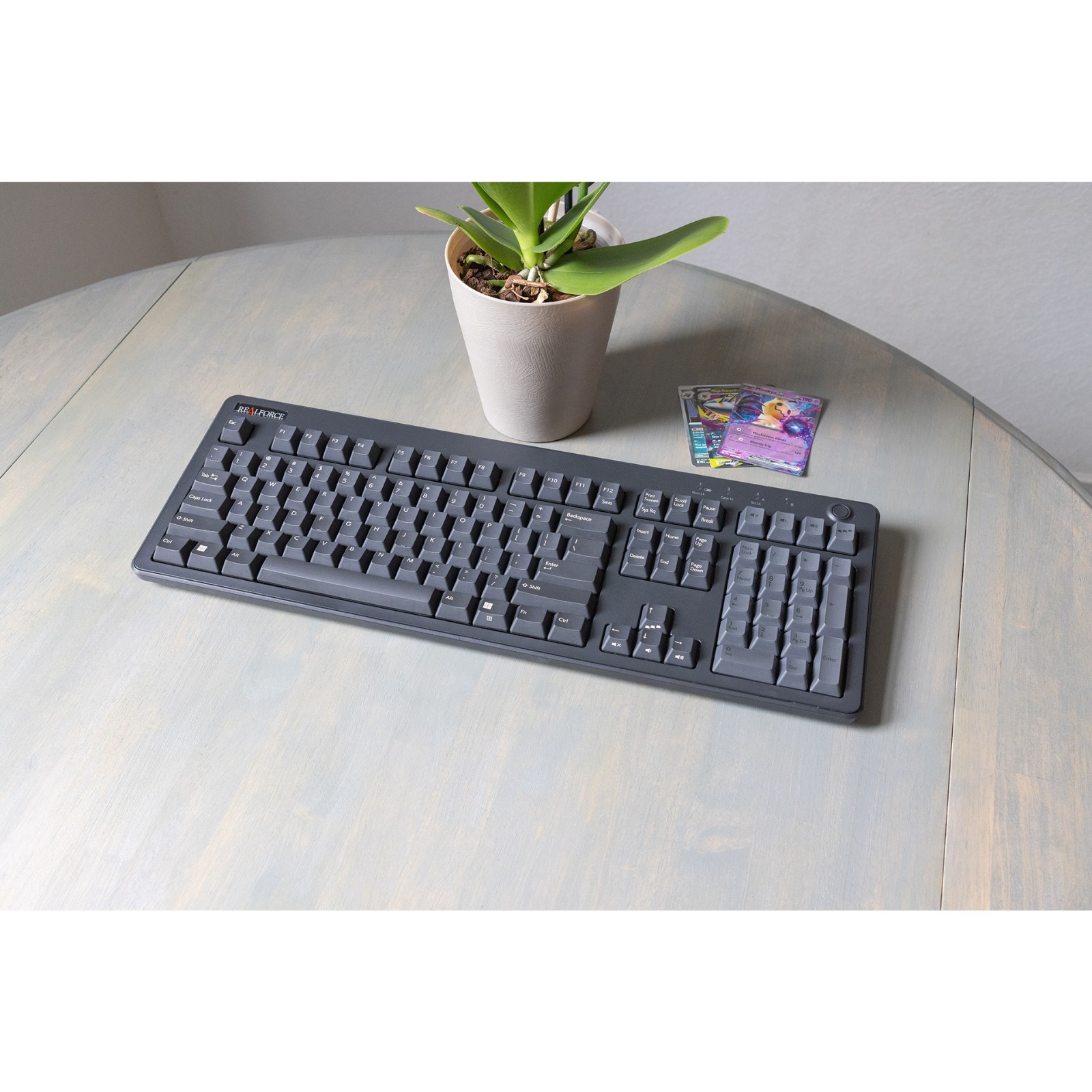 Black Topre R3HB11 REALFORCE R3 Keyboard 45G + Laser Keycaps + Charcoal Numpad