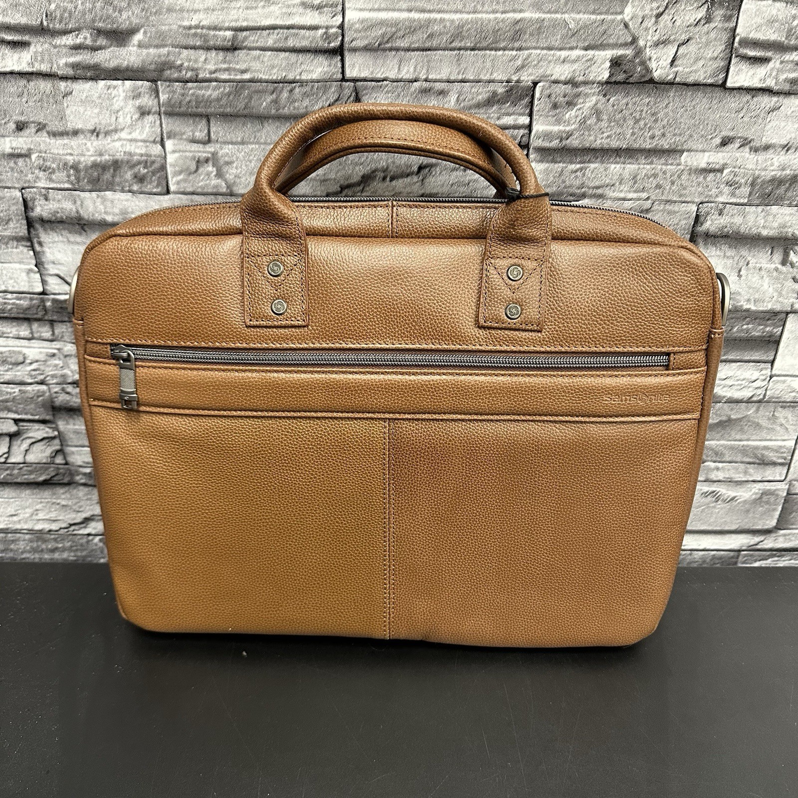 Samsonite Classic Leather Toploader Briefcase One Size Cognac 126038-1221