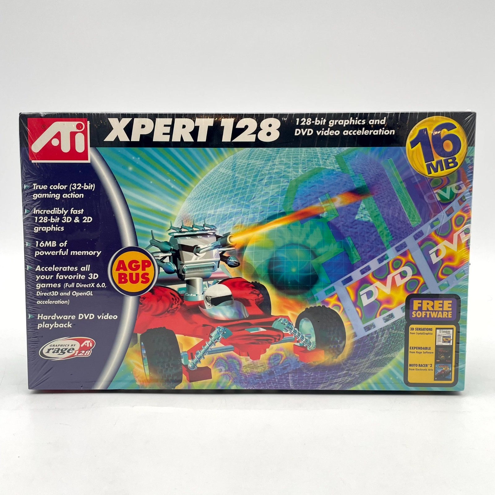 Vintage ATI Rage Xpert 128 100-416024 Video Graphics Card AGP PCI 16MB SDRAM