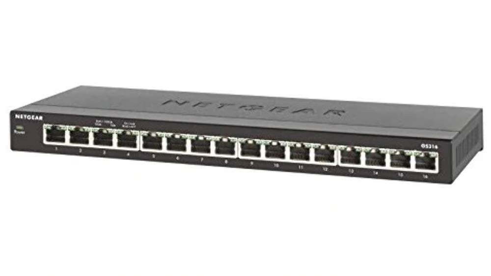 NETGEAR 16-Port Gigabit Ethernet Network Switch, Hub, Internet Splitter (GS316)