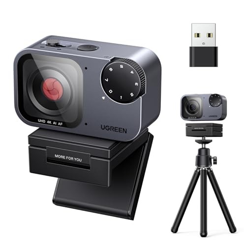UGREEN FineCam Pro 4K Webcam: 4K/30fps 1/2-inch sensor AI noise-canceling