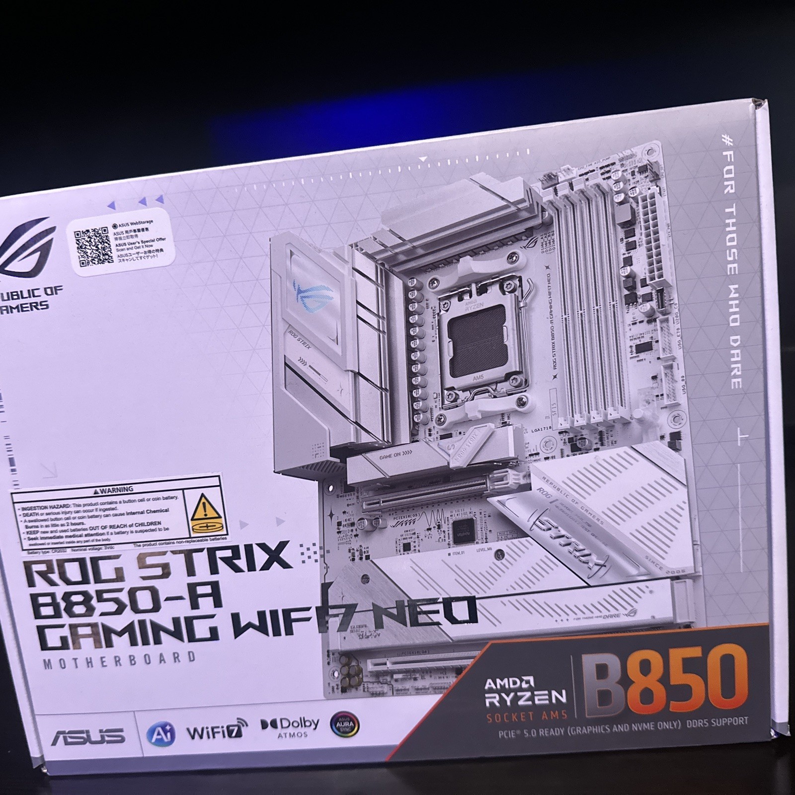 ASUS ROG STRIX B850-A GAMING WIFI7 NEO (Socket AM5) AMD B850 ATX DDR5