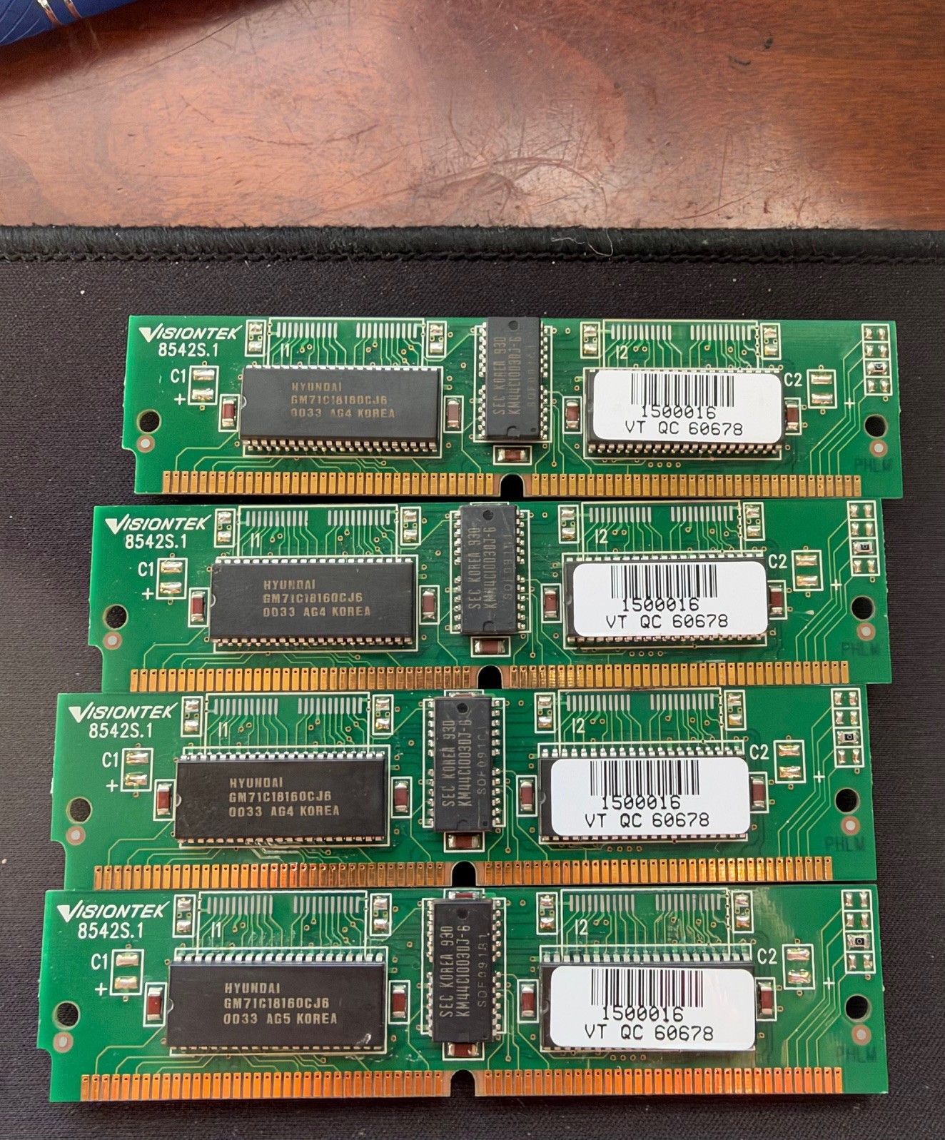 4 PIECES Visiontek 8542S.1 72-Pin Memory RAM