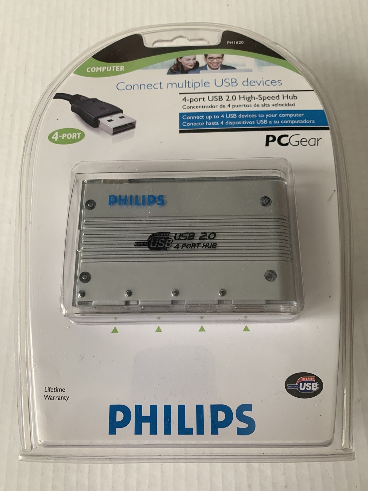 NEW Philips PC Gear 4-port USB 2.0 Hight Speed Hub