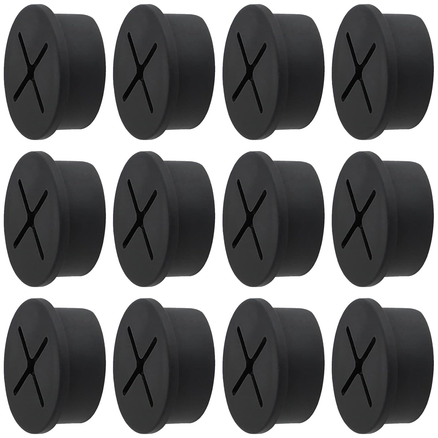 12 Pack 1 Inch Rubber Desk Grommets Silicone Cable Cord Grommet Wire Hole Cover