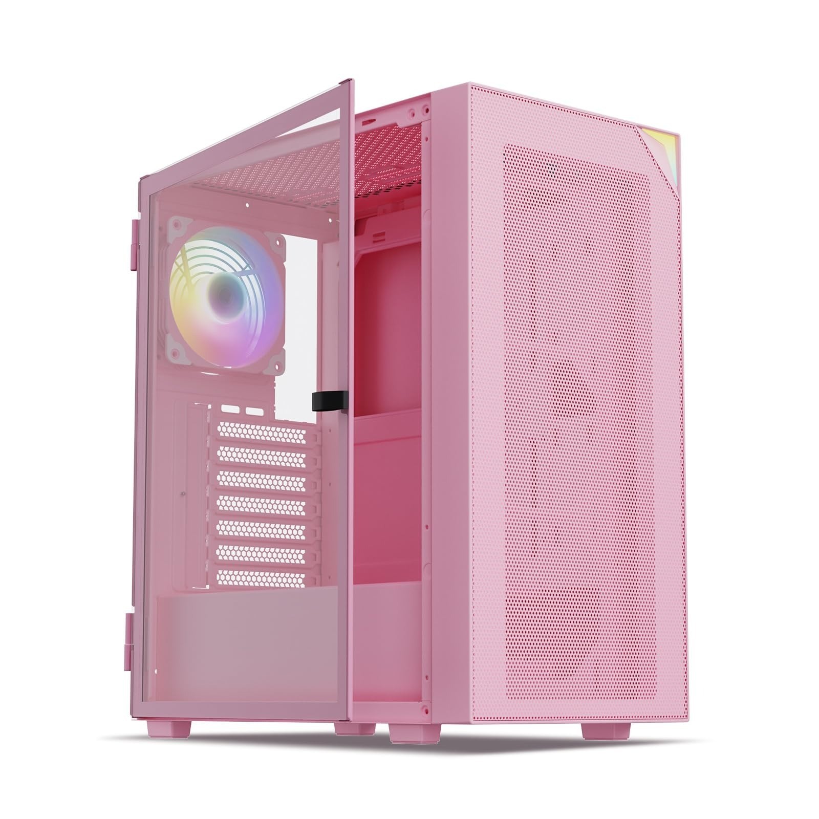 Vetroo AL800 Mid Tower ATX Gaming PC Case ARGB Tempered Glass Mesh