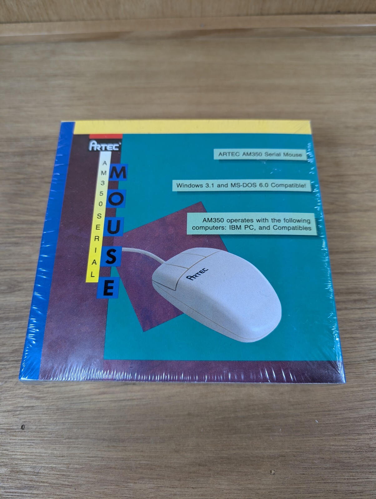 VINTAGE Artec AM350 3-Button Wired Serial Mouse