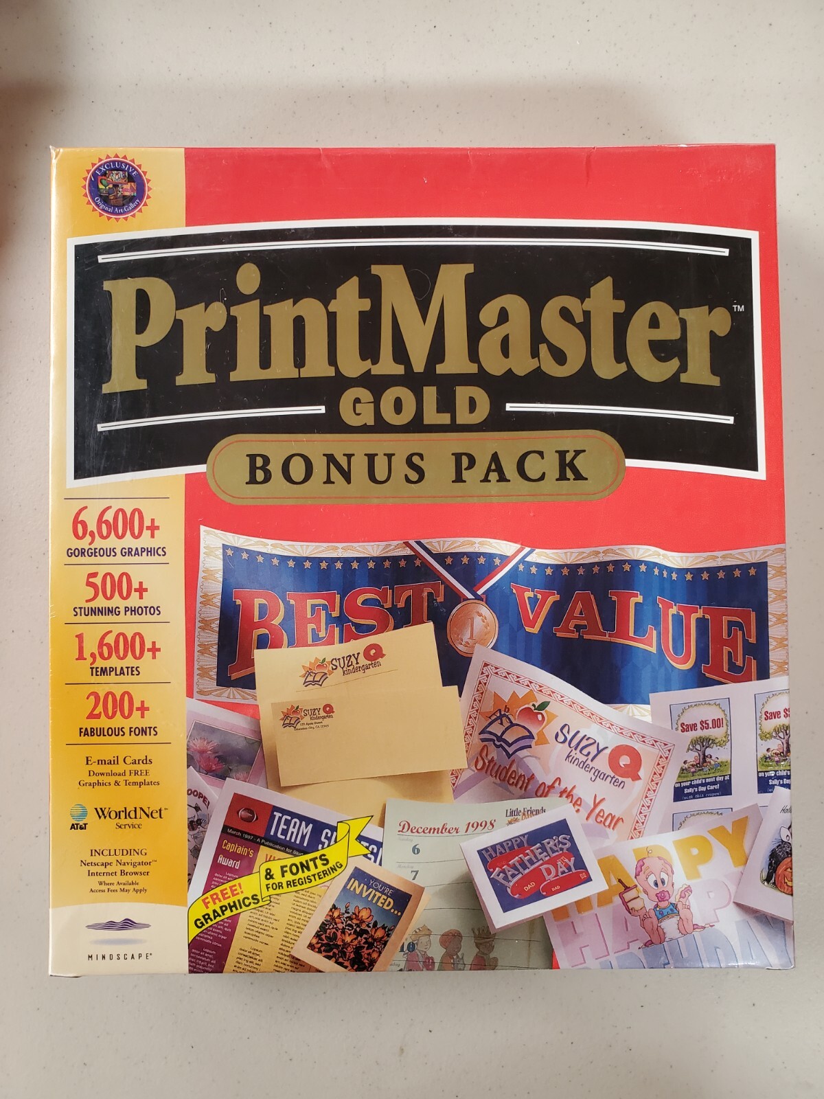 Printmaster Gold Bonus Pack Pc New Sealed Boxed Win 95 & 3.1