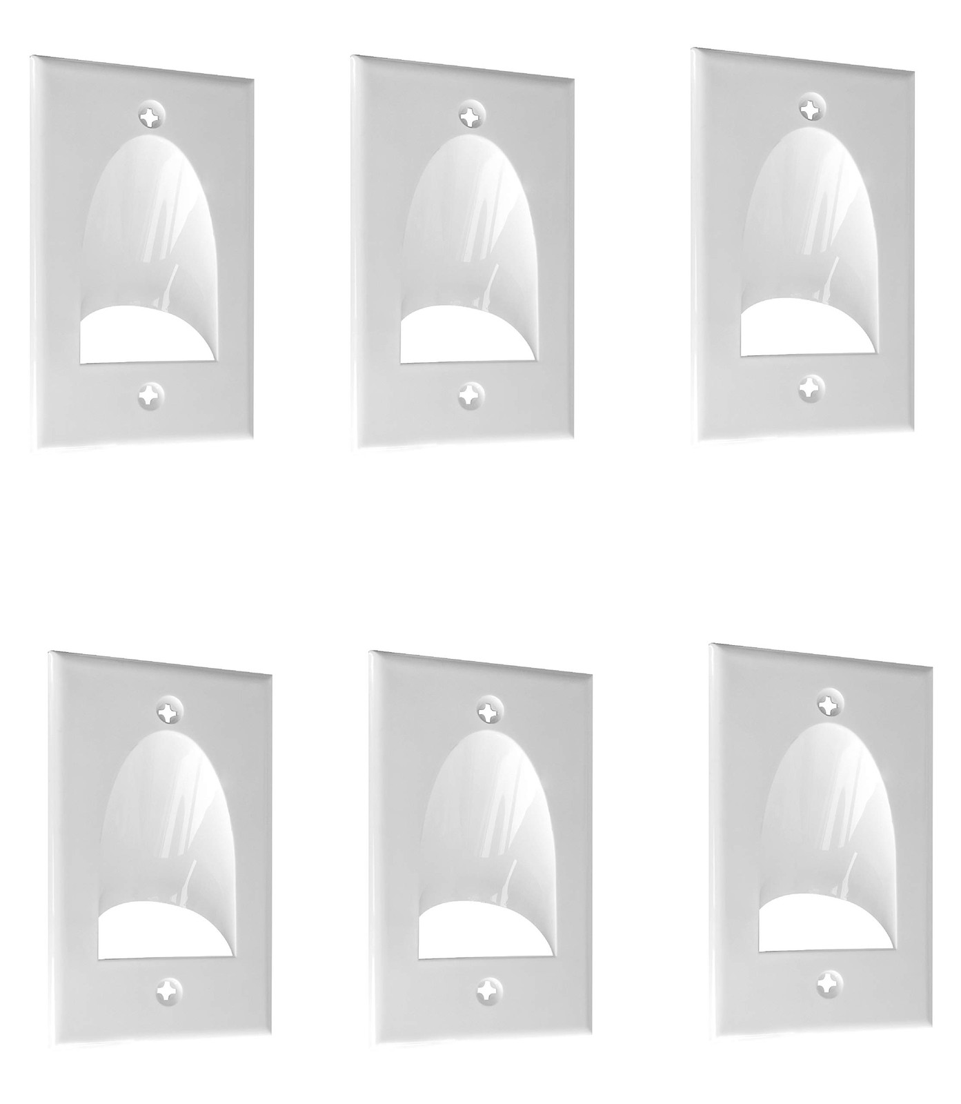 BestMounts - 6 Pack Inner Nose Behind Wall Cable Management TV Cord Hider for...