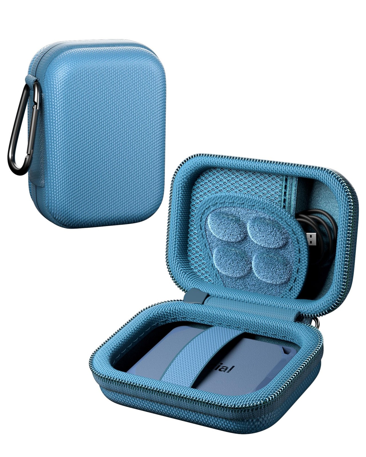 ProCase Hard Carrying Case for Crucial X10/ X9/ X10 Pro/ X9 Pro Portable Blue