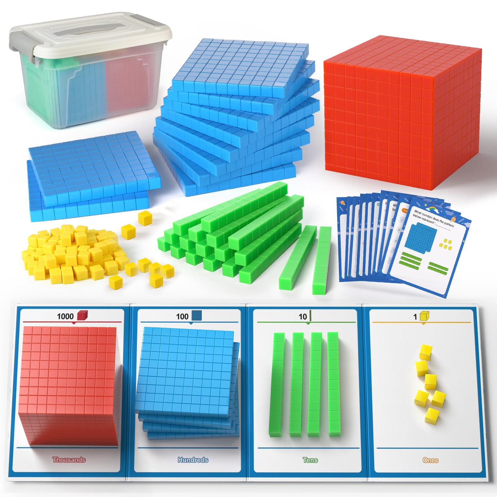 Base Ten Blocks Place Value Chart Math Manipulatives Counting TOMMYHOME Help