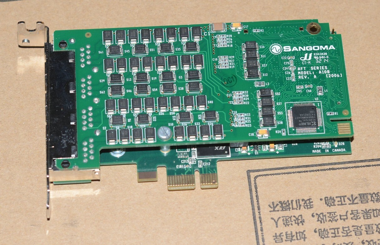 Sangoma AFT Series Model A108 PCIe x1 Interface Card