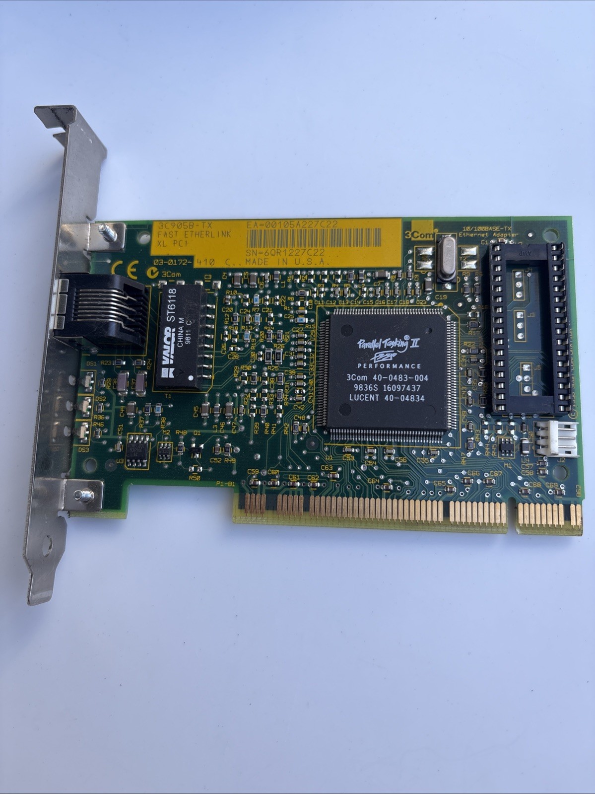 RARE VINTAGE 3COM 3C905B-TX FAST ETHERLINK XL 10/100 PCI ETHERNET CARD MXB171