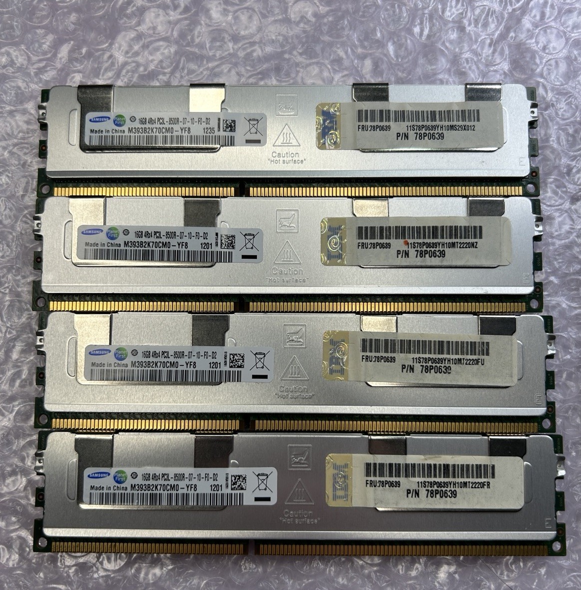 Samsung 64GB 4x16GB PC3L-8500R ECC RDIMM DDR3 RAM M393B2K70CM0-YF8