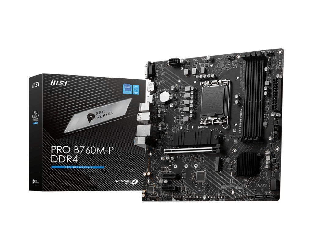 MSI PRO B760M-P DDR4 Motherboard INTEL B760 LGA 1700 DDR4 Micro ATX M.2 VGA HDMI