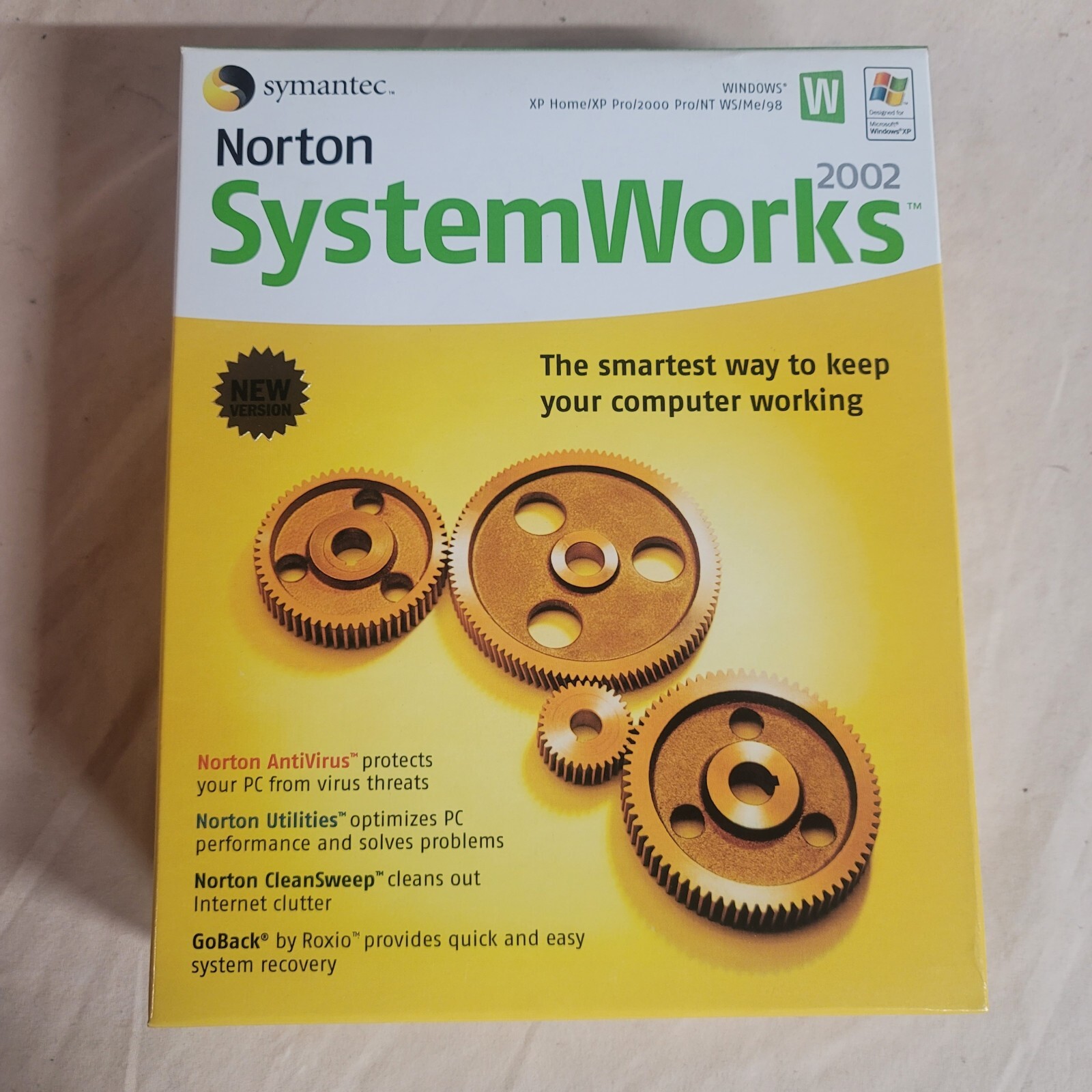 Norton SystemWorks 2002 Vintage Software CD and Manual in Original Book