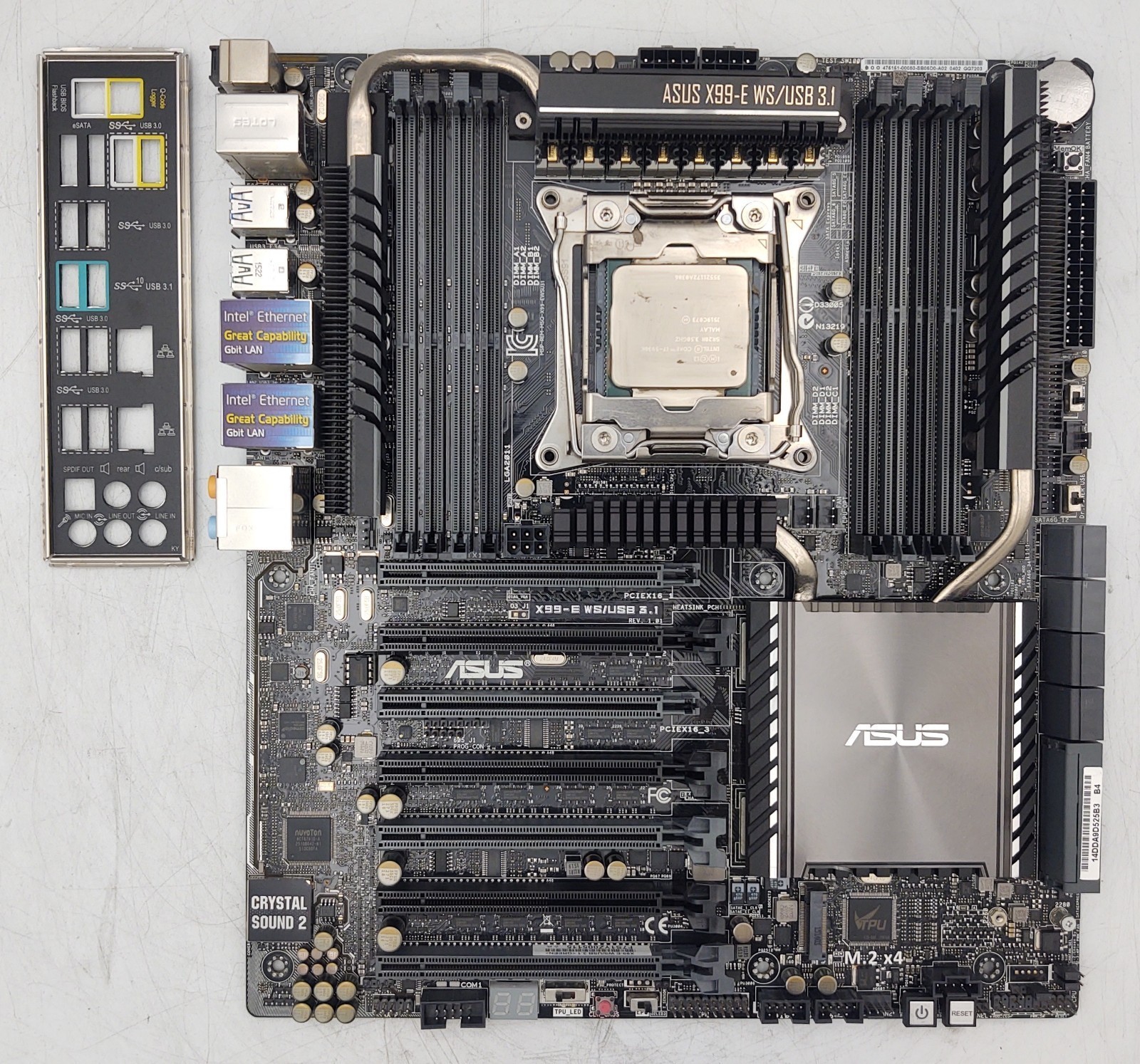 ASUS X99-E WS/USB 3.1 motherboard X99 LGA2011-V3 W/ i7-5930K CP