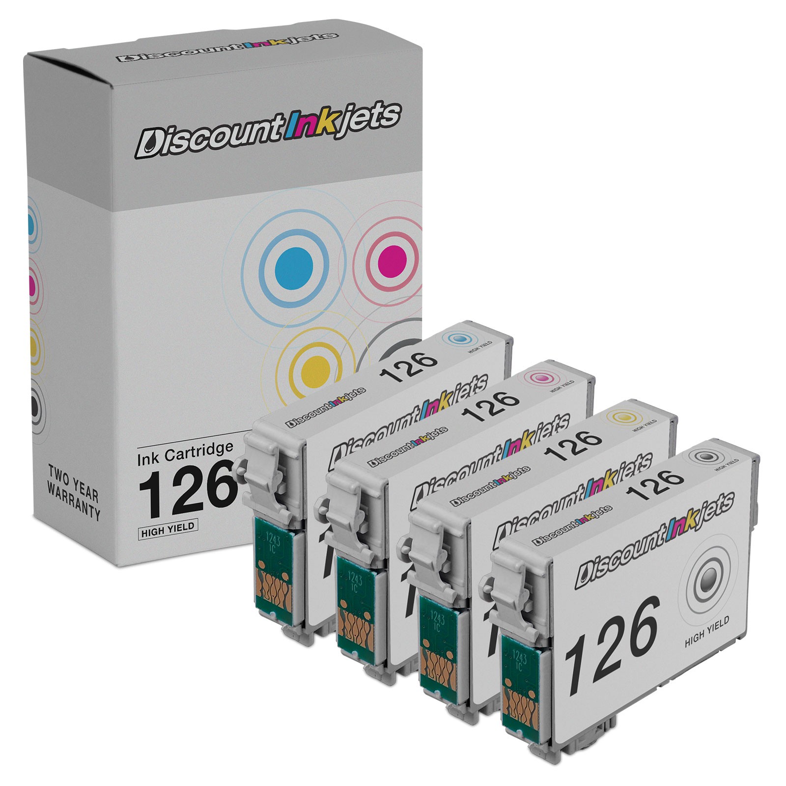 Reman Ink for Epson 126 Cartridge set of 4 T126120 T126220 T126320 T126420