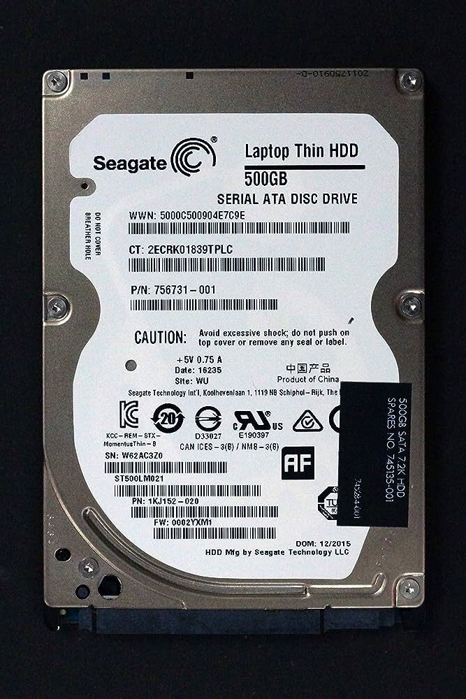 Seagate 500Gb 2.5" Hard Drive ST500LM021  SATA Laptop 7mm 7.2K