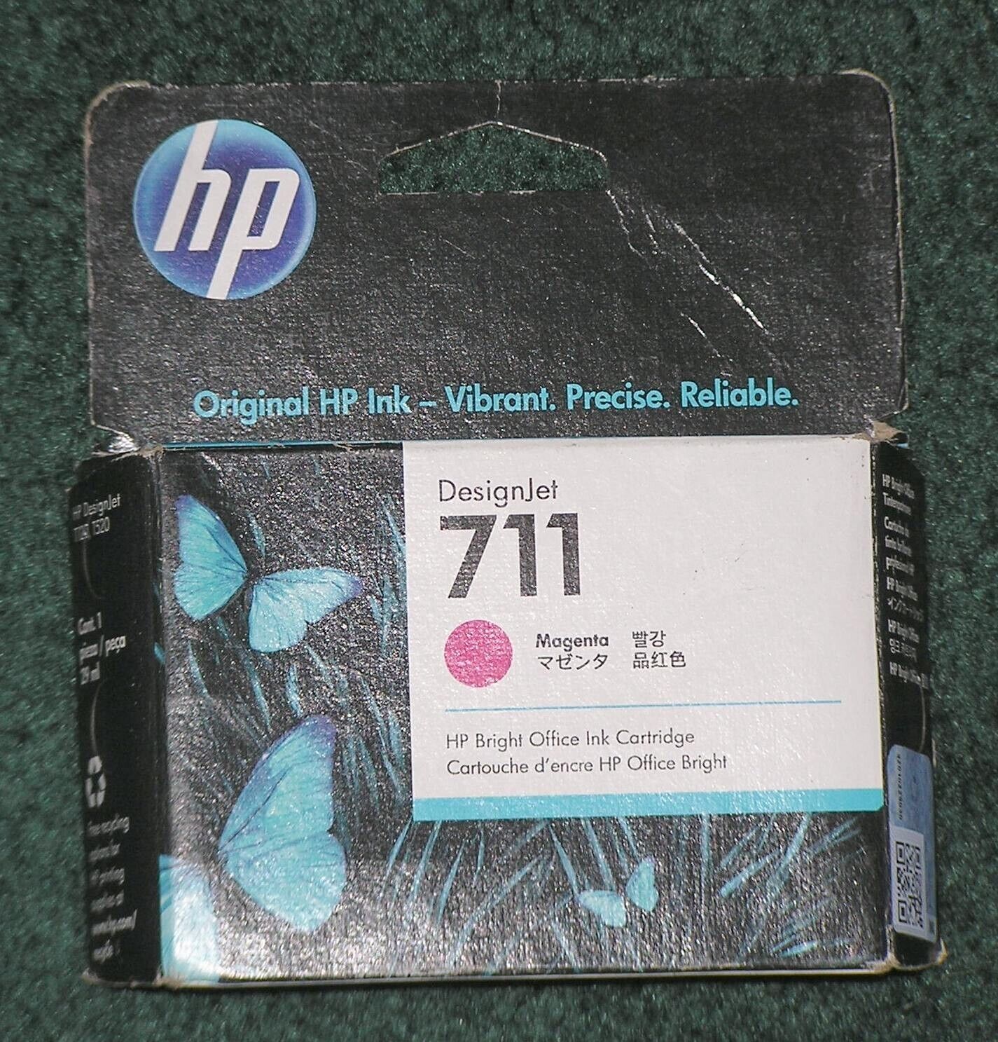 2023 Genuine OEM HP 711 CZ131A Magenta Ink Print Cartridge Sealed Retail Box