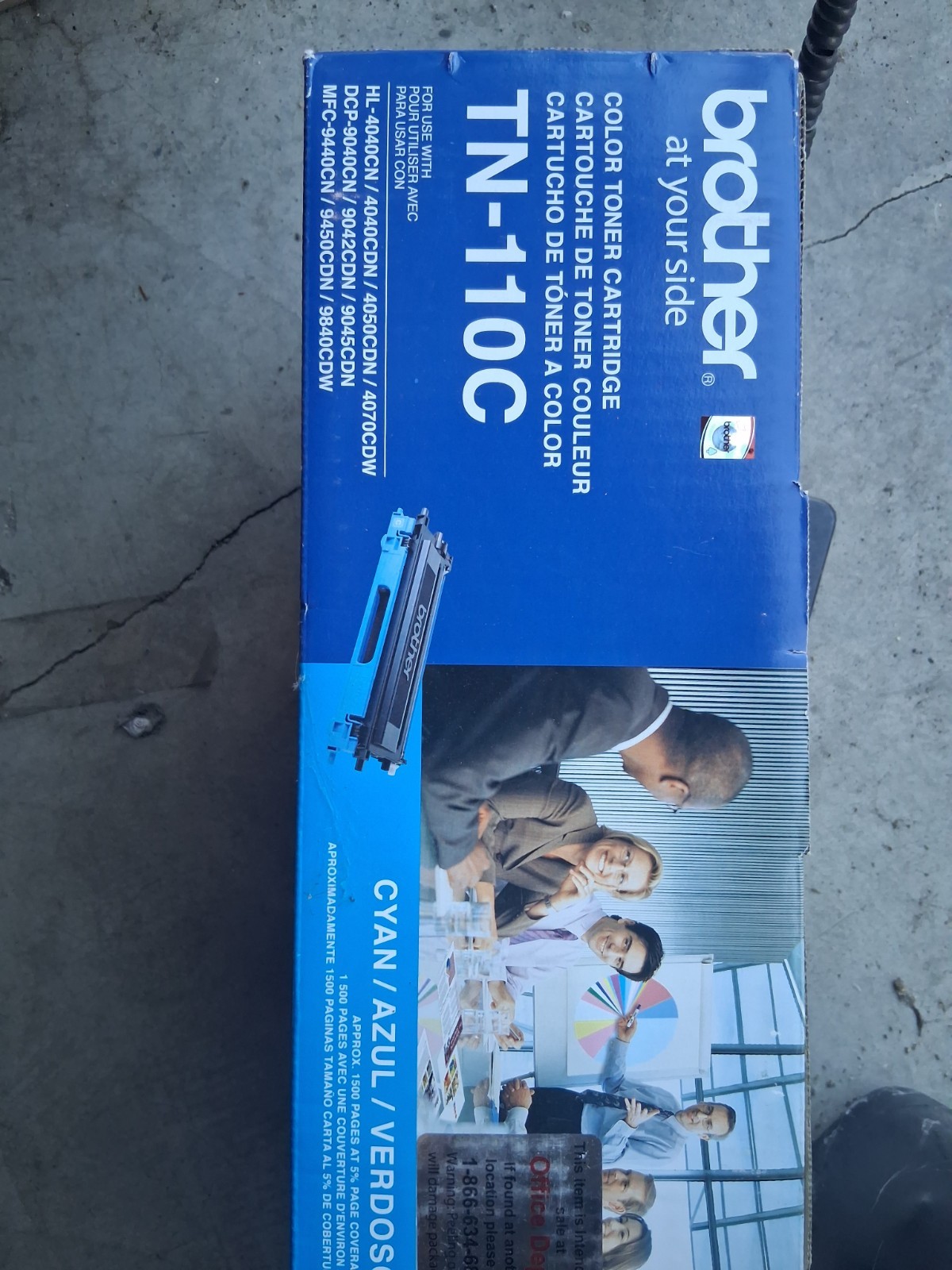 Brother TN-110C Cyan Toner Cartridge Open Box Factory Sealed Cartridge