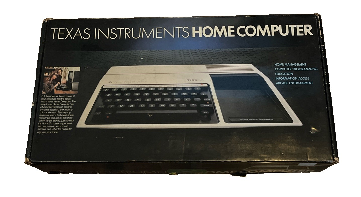 NIB Vintage Texas Instruments TI-99/4A  Home Computer ORIGINAL BOX Unused