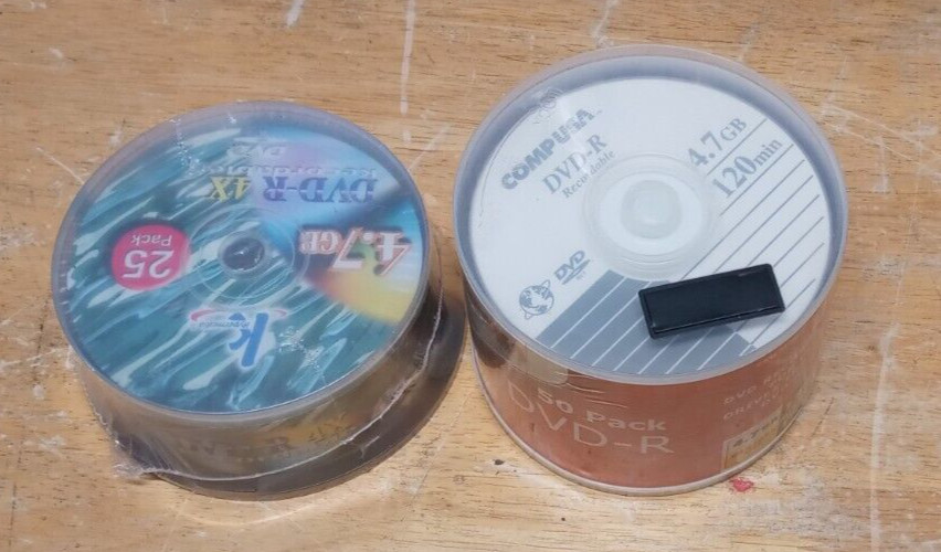 75 New Sealed Comp USA  DVD-R 50 Pack 120 min. / hypermedia 25 pack