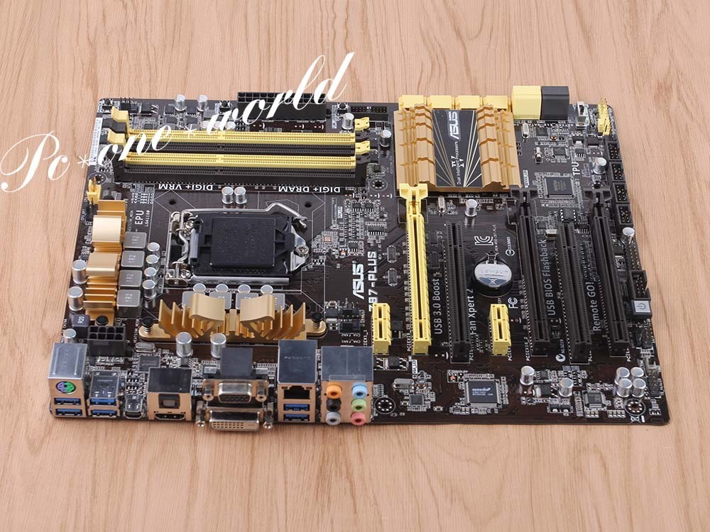 ASUS Z87-PLUS Motherboard LGA 1150 DDR3 ATX DVI HDMI USB3.0 Intel Z87 100% work