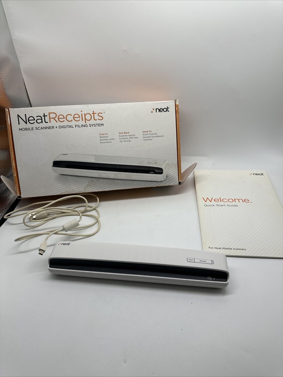 Neat Receipts NM-1000 Mobile Scanner & Digital Filing System for Mac & PC Boxed