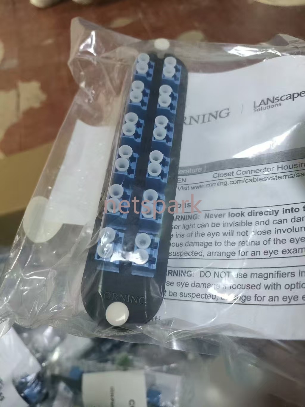 Original Corning CCH-CP24-A9 Fiber Optic Adapter Panel,12 ports 24 LC SM Duplex