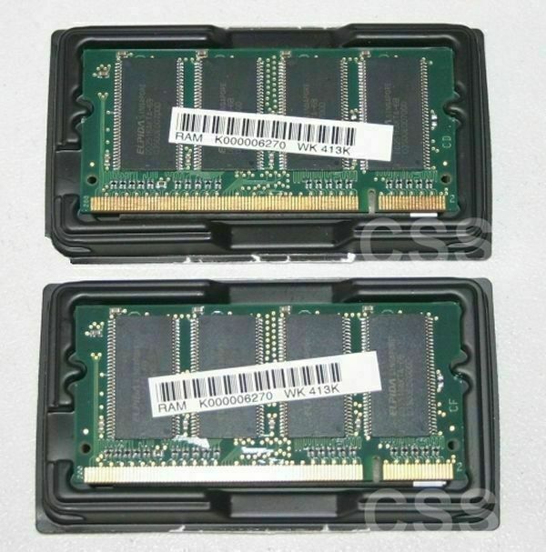 Elpida RAM PC 2700 256MB SO-DIMM 2 Pieces 512MB Total Laptop Computer Memory