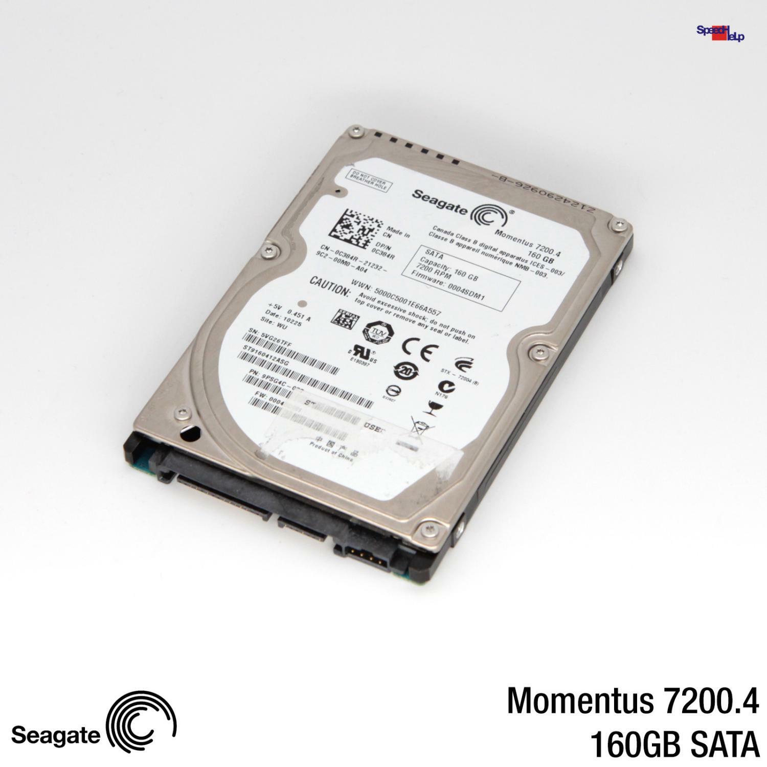 Seagate Momentus 7200.4 160GB ST9160412ASG Hard Drive SATA-2 Notebook 2.5"