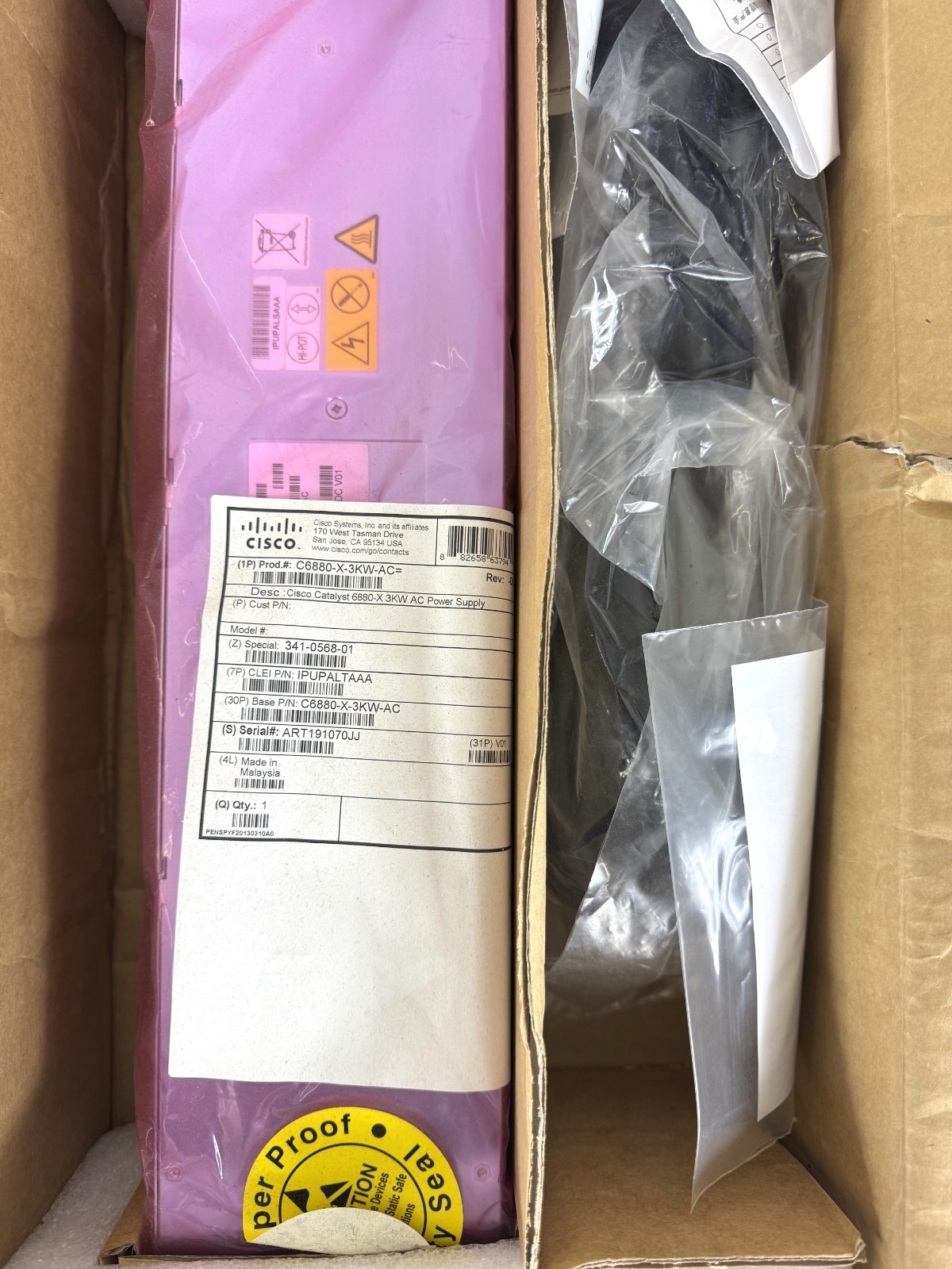 Open Box - Cisco C6880-X-3KW-AC V01 Catalyst Power Supply PSU for 6880-X Switch