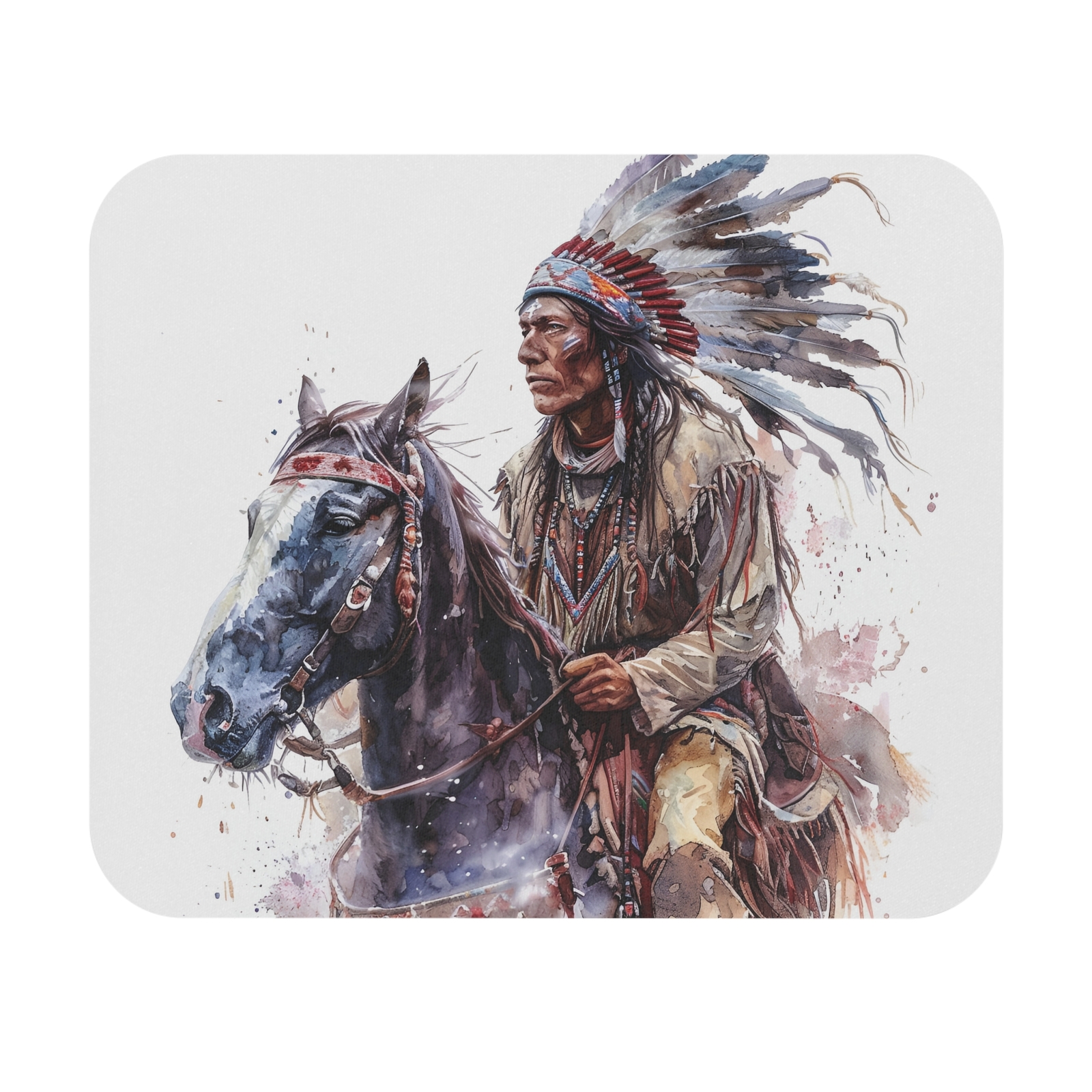  Native American Indian Warrior  Mouse Pad -  Gaming Work School 