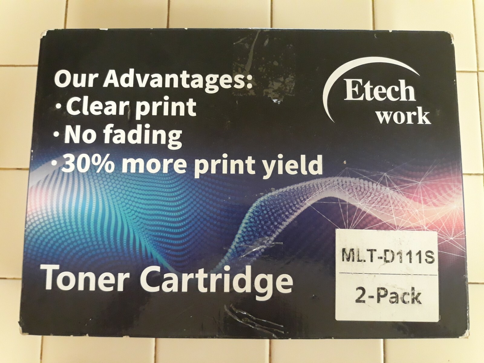2 Pack Etech Work Toner Cartridge For Samsung MLT-D111S Brand New Toner Open Box