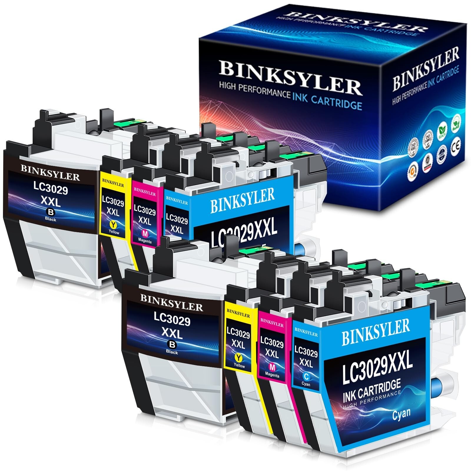 LC3029 XXL Compatible Ink Cartridges (8-Pack, BK/C/M/Y x 2) Replacement for B...