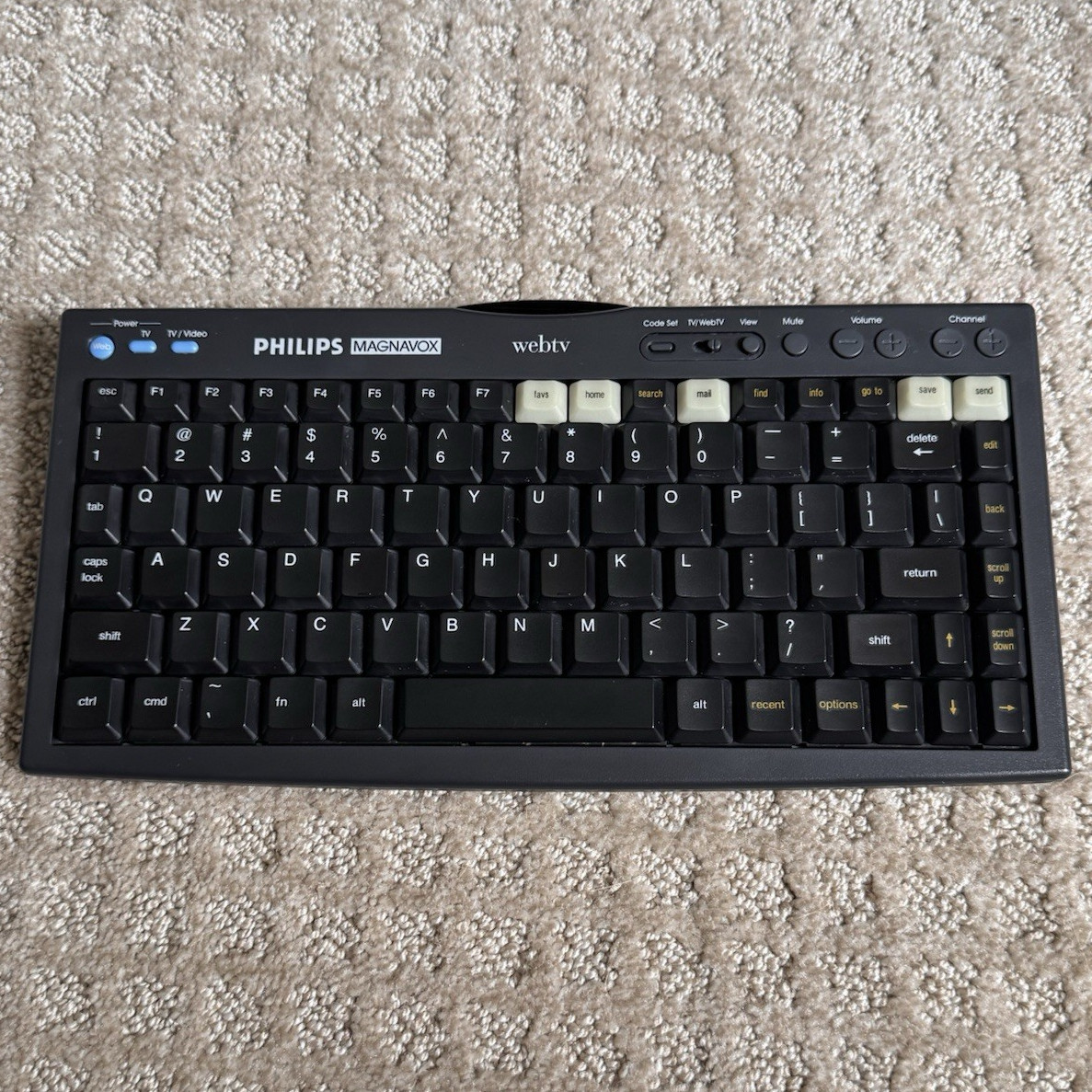Philips Magnavox WebTV Keyboard SWK-8640 Wireless Keyboard Only Untested