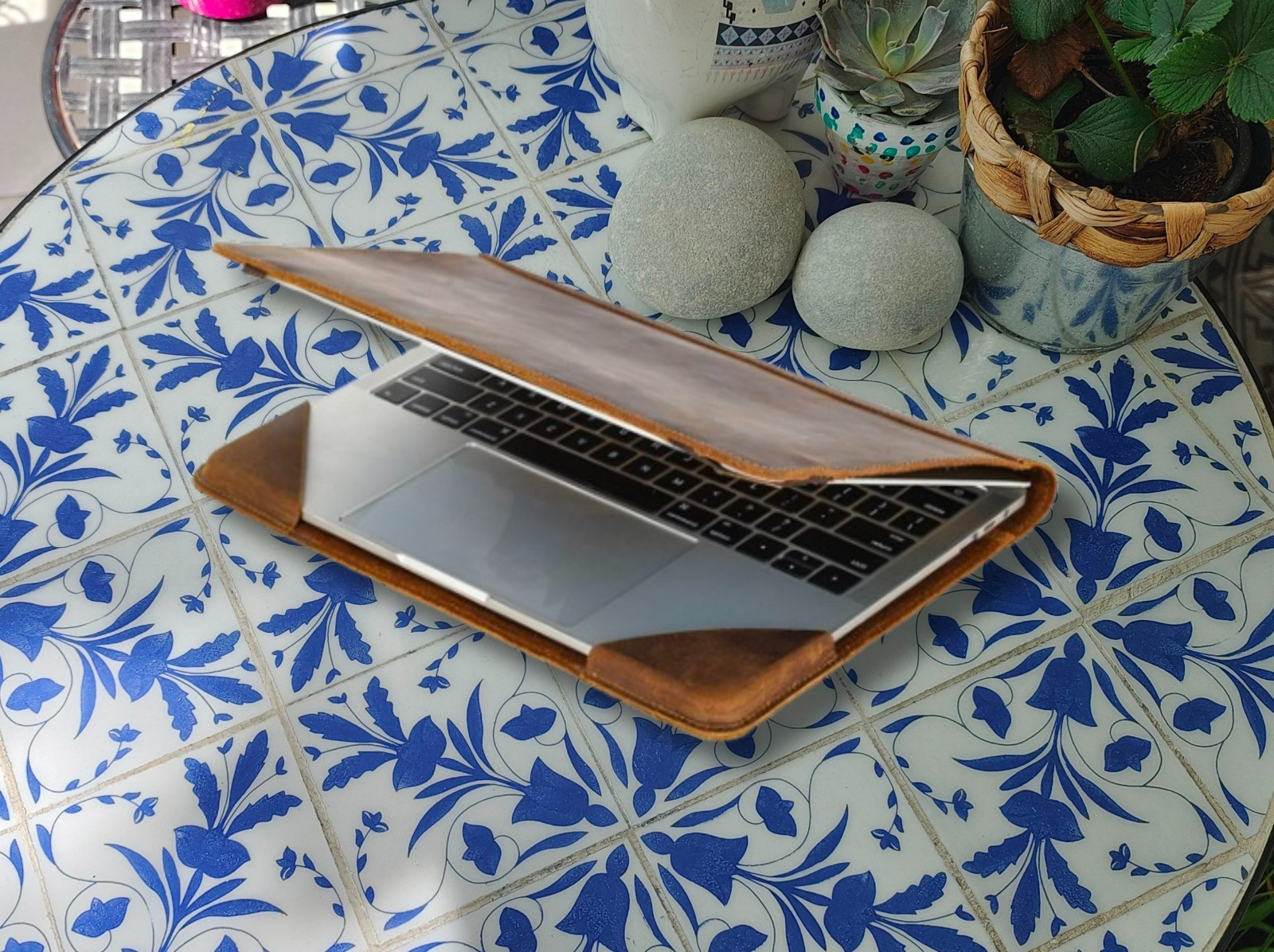 Custom Cowhide Leather 13.3" MacBook Air MacBook Pro Case Cover Sleeve