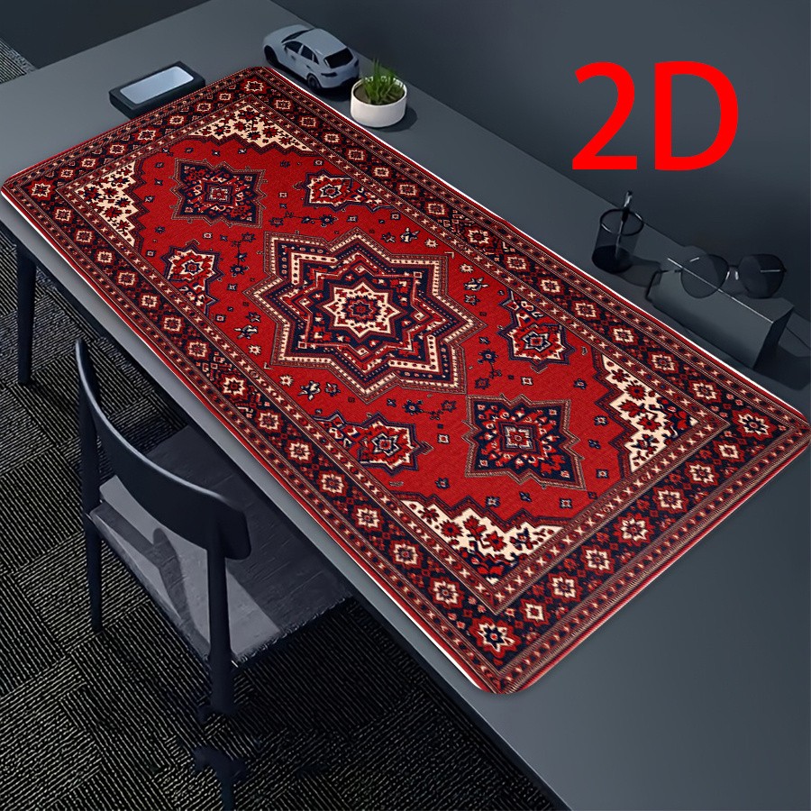 1pc 2D Oversized Gaming Mouse Pad with Edge Design, Washable And Durable, Suit
