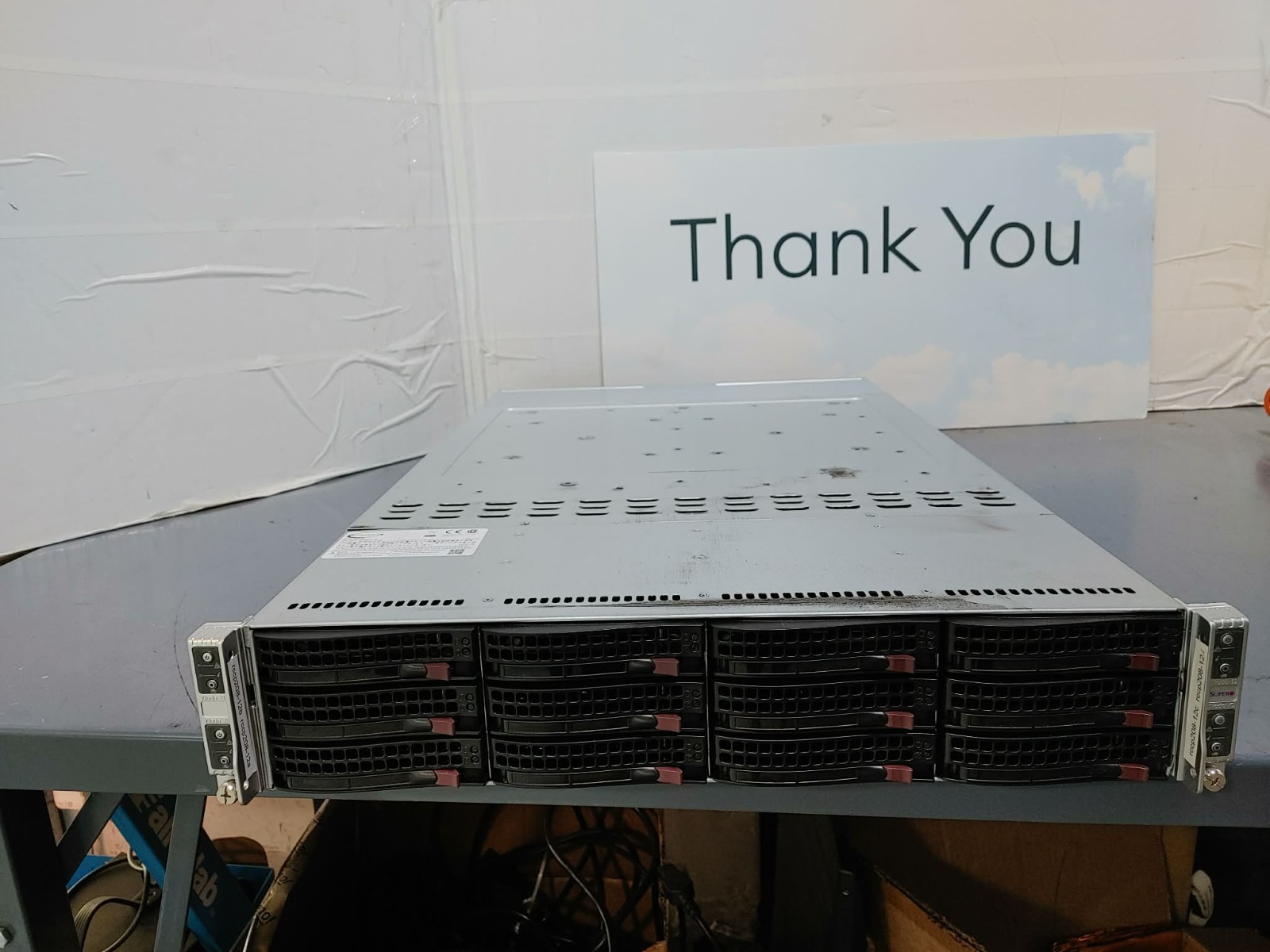 Supermicro SuperServer 827-16 6028TR-HTR 4 Node Server with X10DRT-H MB 12 Trays